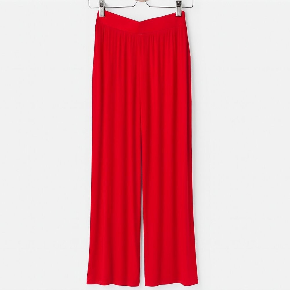 Made by Johnny Red Wide-Leg Lounge Pants Size S 33" inseam Soft Cozy